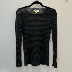 Isabel Marant Etoile | Sheer Long Sleeve Shimmer Top Stripe Size 1